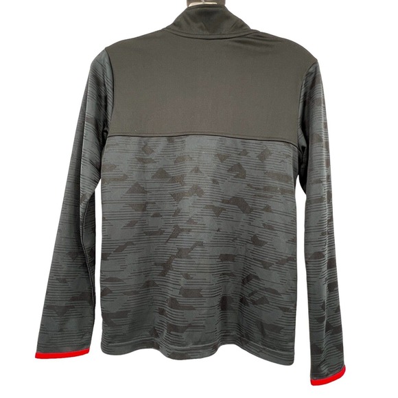 NEW Under Armour Youth Boys Large Quarter Zip Grey‎ and Red Heatgear Pullover - Picture 3 of 7